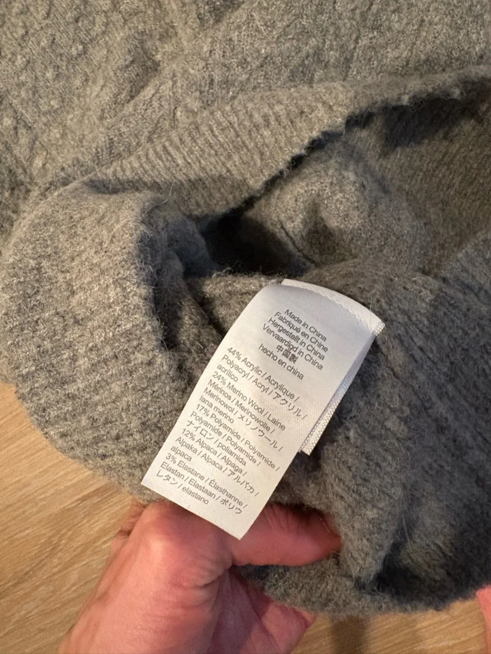 J. Crew gray wool alpaca blend knit sweater